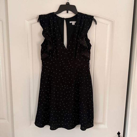 FAVLUX Dresses & Skirts - FAVLUX Black Mini Dress with Polka Dots